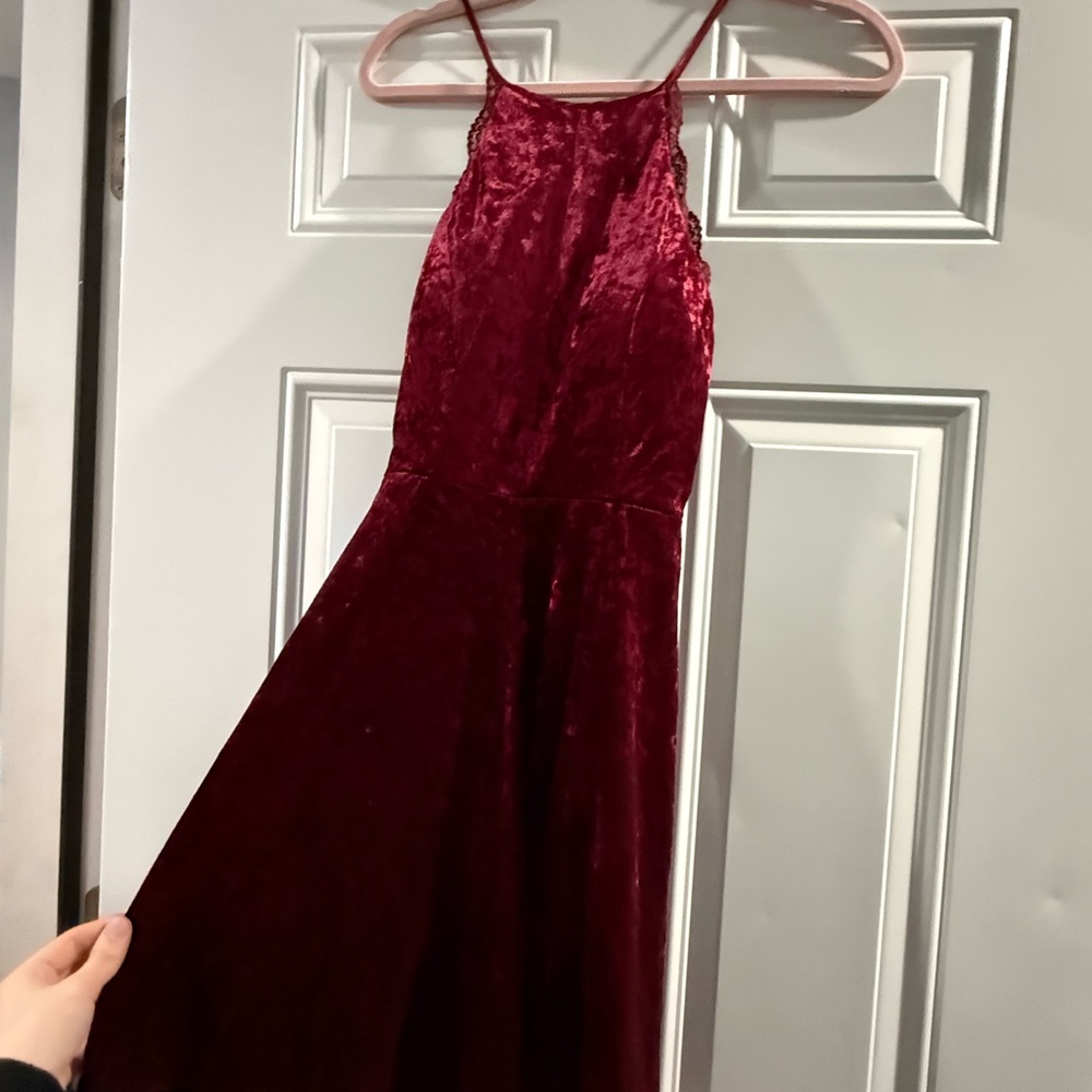 My Michelle Rich Red Velvet Dress